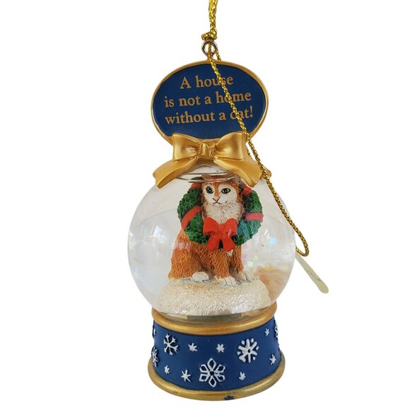 Vintage Danbury Mint Cat Snow Globe Christmas Ornament Lot of 13 Collectible - Picture 8 of 15